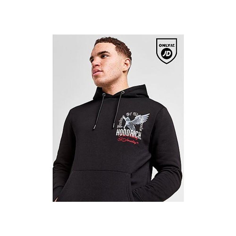 Authentic Hoodrich streetwear black graphic hoodie sz M Pegasus hiphop pop
